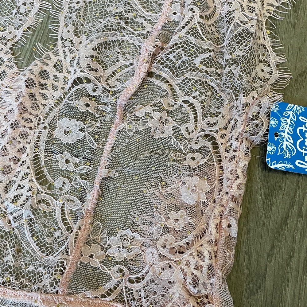 Free People Showoff Lace Bodysuit Ballet Combo S - Picture 2 of 14